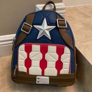 Disney Parks Excl. Marvel Captain America Living Legend Loungefly Backpack NEW